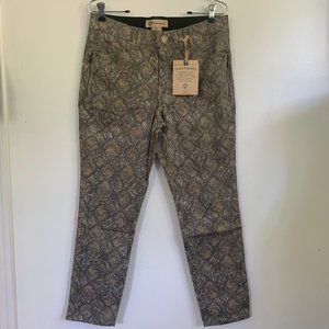 NWT Democracy Ab Tech Twill Snakeskin Print Pants